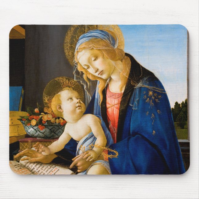 Tapis De Souris La Vierge et l'Enfant, Sandro Botticelli (Devant)