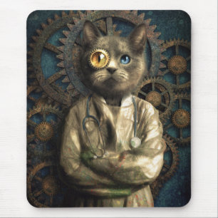 Tapis De Souris Lab Cat Steampunk