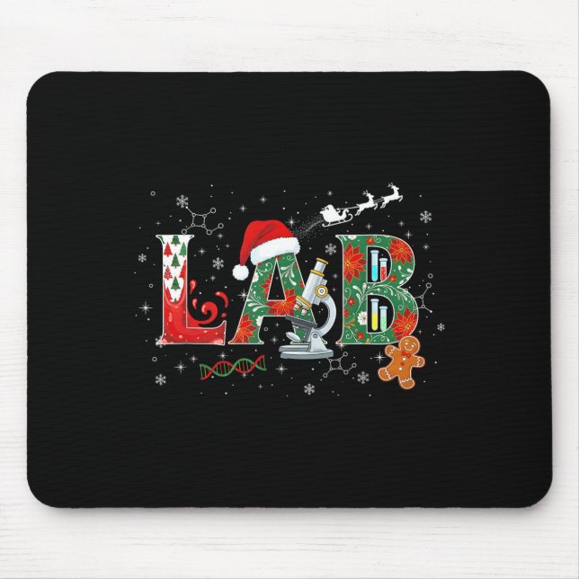 Tapis De Souris Lab Christmas Laboratory Technician Science Xmas S (Devant)