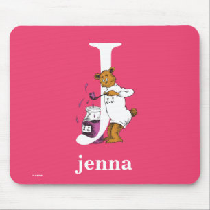 Tapis De Souris L'ABC de Dr Seuss : Lettre J - Blanc   Ajoutez vot