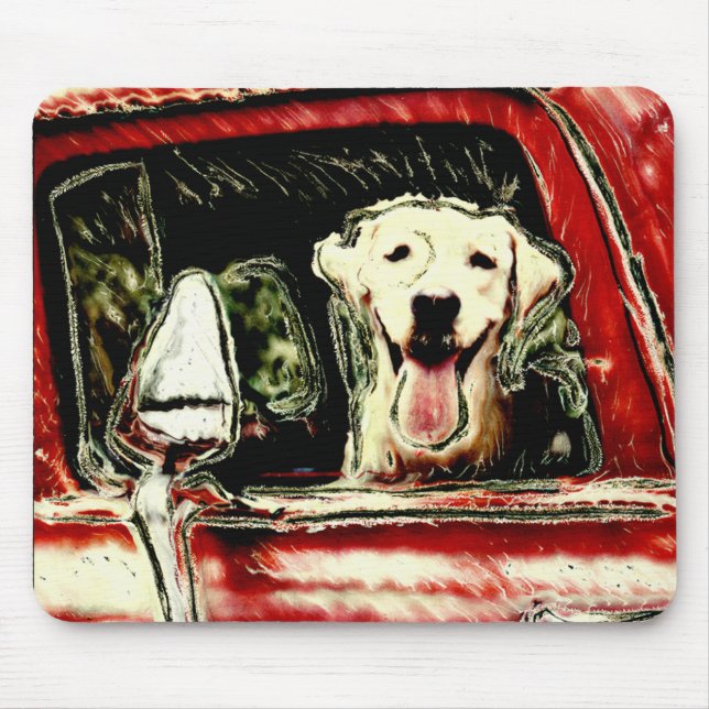 TAPIS DE SOURIS LABRADOR JAUNE RETIEVER (Devant)