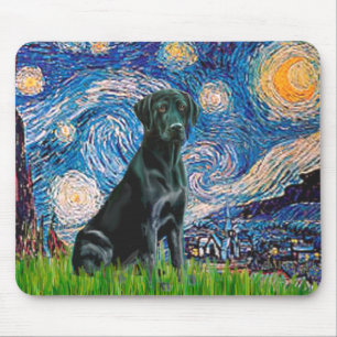 Tapis De Souris Labrador (noir) - Nuit étoilée