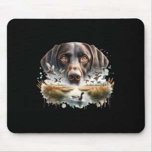 Tapis De Souris Labrador Retriever avec canards colverts chassant 