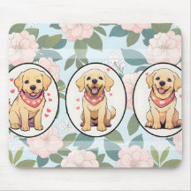 Labrador Retriever classique fleurs arrière - plan