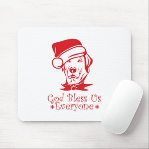 Tapis De Souris Labrador retriever dog wearing Santa Claus hat