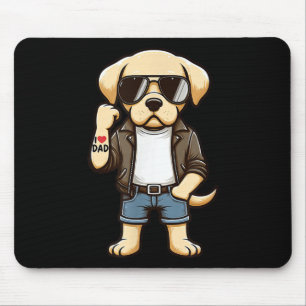 Tapis De Souris Labrador Retriever J'aime Papa Tatouage De Chien D