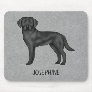 Tapis De Souris Labrador Retriever noir Lab Dog Nom personnalisé G