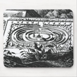 Tapis De Souris Labyrinthe à Heidelberg, Hortus Palatinus (engravi