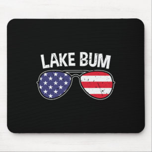 Tapis De Souris Lac Bum Vie de lac Bateau Pêche Camping Feu de cam