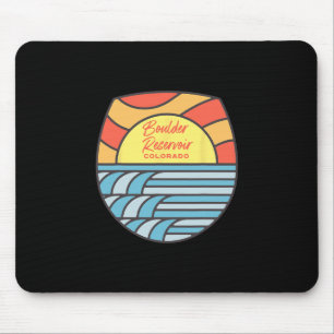 Tapis De Souris Lac de Boulder Reservoir Colorado Co Coucher de so