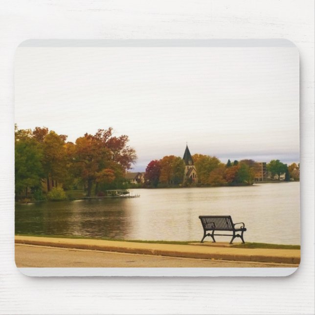 Tapis De Souris Lac Fowler en automne, WI (Devant)
