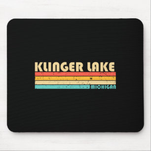 Tapis De Souris Lac Klinger Michigan Pêche Drôle Camping Été
