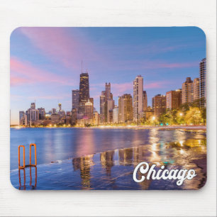 Tapis De Souris Lac Michigan, Chicago, Illinois, États-Unis