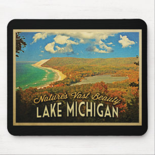 Tapis De Souris Lac Michigan Vintage