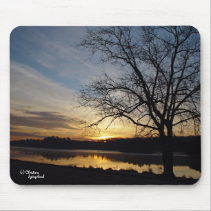 Tapis De Souris Lac Mousepad de Sunrise Oak Tree
