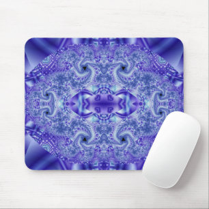 Tapis De Souris Lace Purple and White Fractal Art