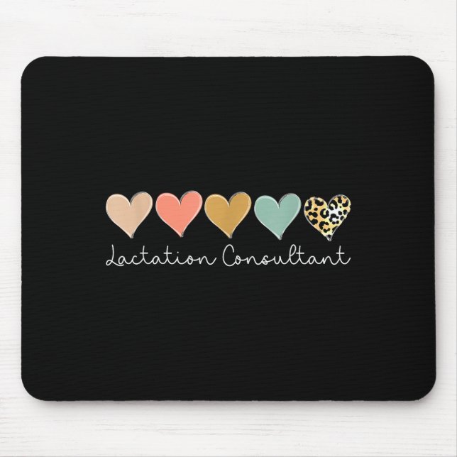 Tapis De Souris Lactation Consultant Leopard Heart, Valentine's Da (Devant)