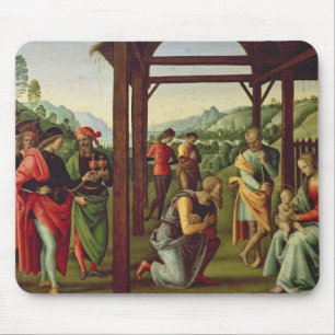 Tapis De Souris L'adoration des Magi (huile sur le panneau) (voyez