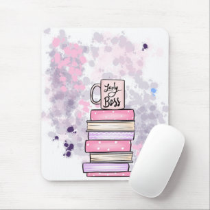 Tapis De Souris Lady Boss Boss Boss Books et Mug Planner Porte - b