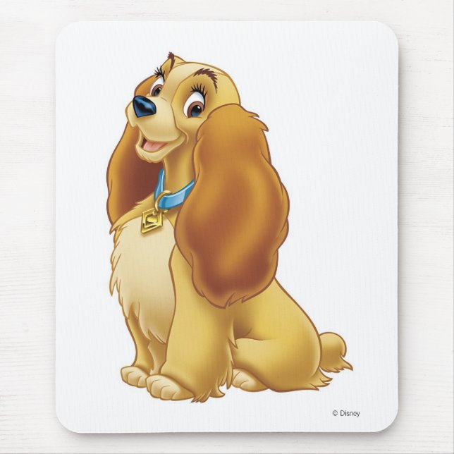 Tapis De Souris Lady et la dame du Tramp souriant Disney (Devant)