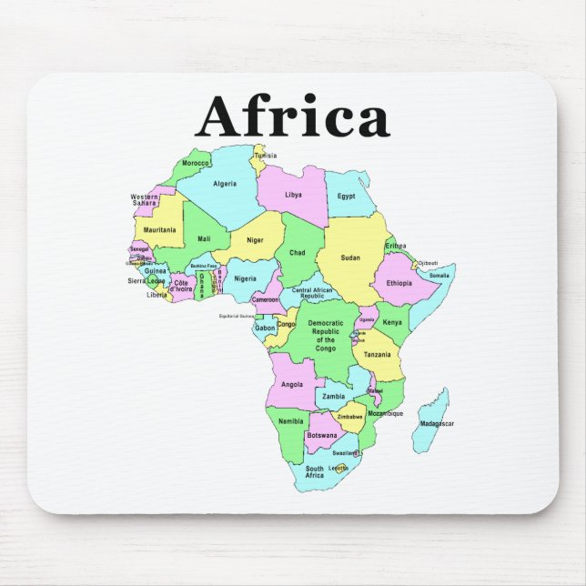 Tapis De Souris L'Afrique - carte politique (Devant)