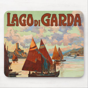 Tapis De Souris Lago di Garda, Lac de Garda, Italie Voyage Vintage
