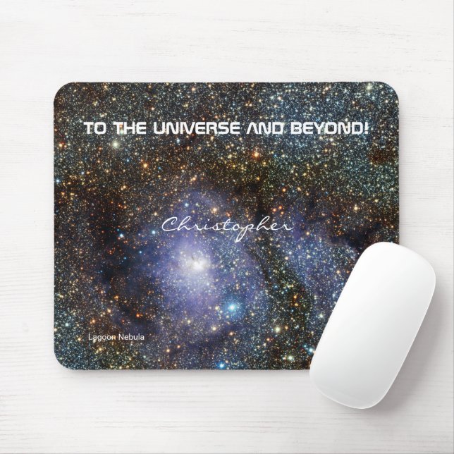 Tapis De Souris Lagoon nebula nom personnalisé astronomie (Avec souris)
