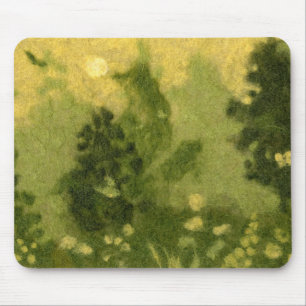 Tapis De Souris Laine "Summer Lawn" peinture paysage tons verts