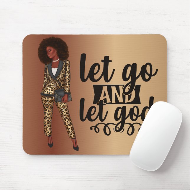 Tapis De Souris Laisser Dieu Black Woman Souse Pad (Avec souris)