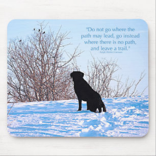 Tapis De Souris Laisser un sentier - Citation inspirante - Black L