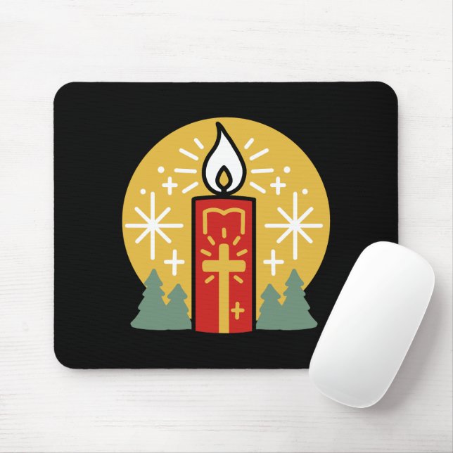 Tapis De Souris Laissez Faith être votre plus brillant Star Candle (Avec souris)