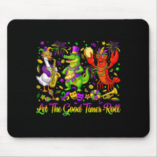 Tapis De Souris Laissez les bons temps rouler Mardi Gras Alligator
