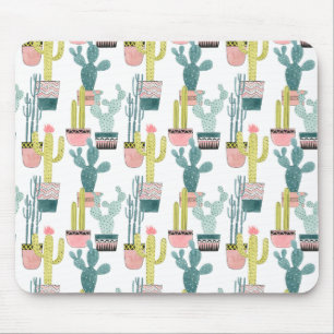 Tapis De Souris Laissez-nous taco au sujet de motif de cactus de