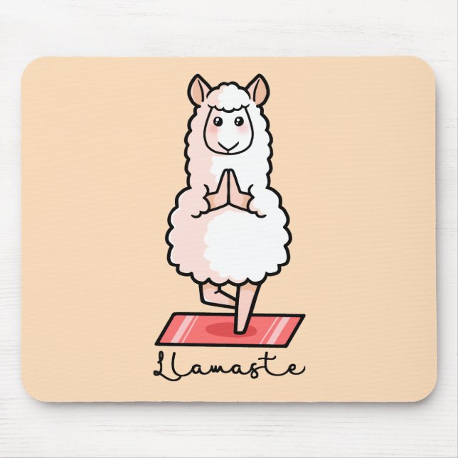 Tapis De Souris Lama de yoga - Llamaste (Devant)