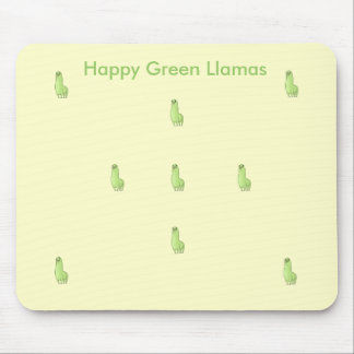 Tapis De Souris lama vert heureux Mousepad