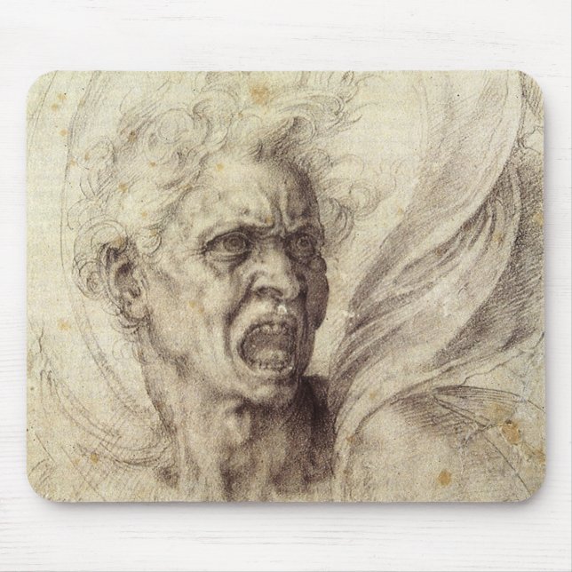 Tapis De Souris L'âme damnée de Michel-Ange, chef d'un homme (Devant)