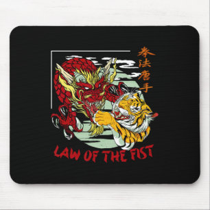 Tapis De Souris L'Américain Kenpo Karate Chinois Caractères Loi De
