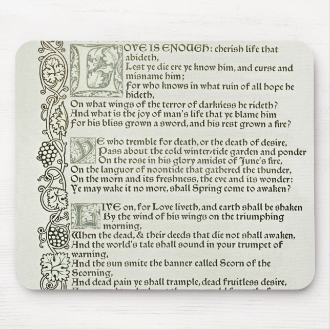 Tapis De Souris L'amour est assez, 1897 (Devant)