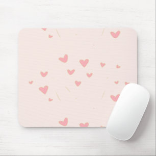 Tapis De Souris L'amour est dans les coeurs roses de l'air