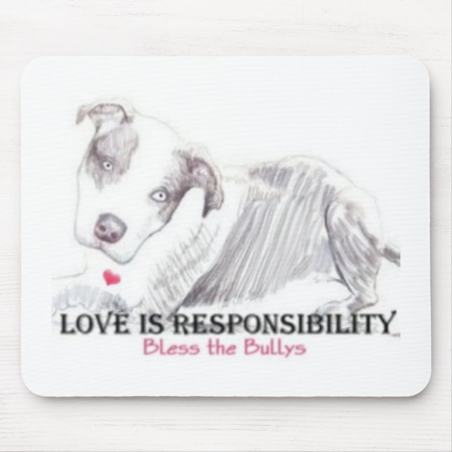 Tapis De Souris L'amour est mousepad de responsabilité (Devant)
