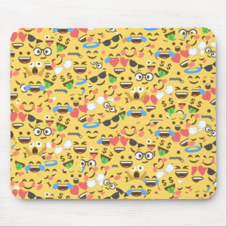 Tapis De Souris l'amour mignon d'emoji entend le motif de rire de