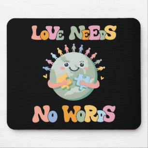 Tapis De Souris L'amour n'a pas besoin de mots Sensibilisation à l