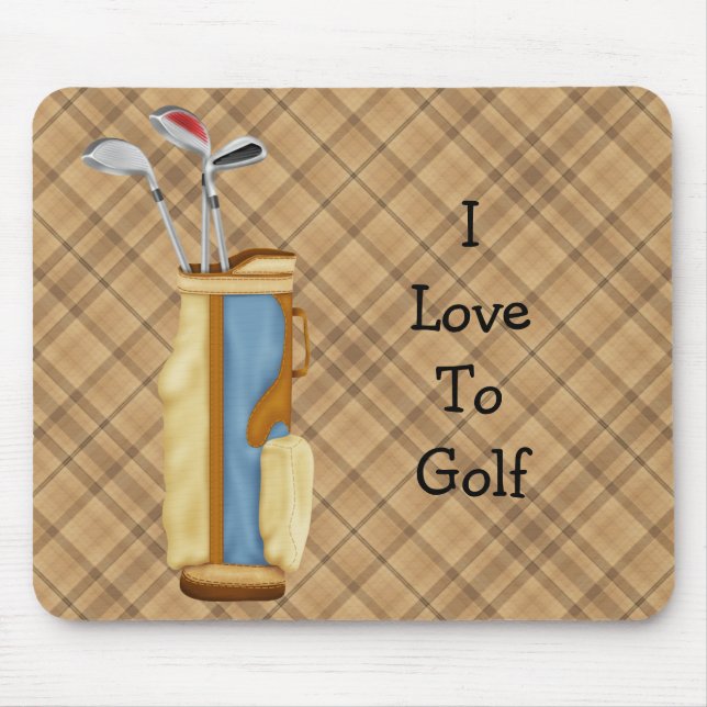 Tapis De Souris L'amour pour le golf (Devant)