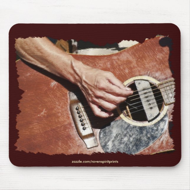 Tapis De Souris L'AMOUREUX DE LA MUSIQUE GUITARISTE Mousepad (Devant)