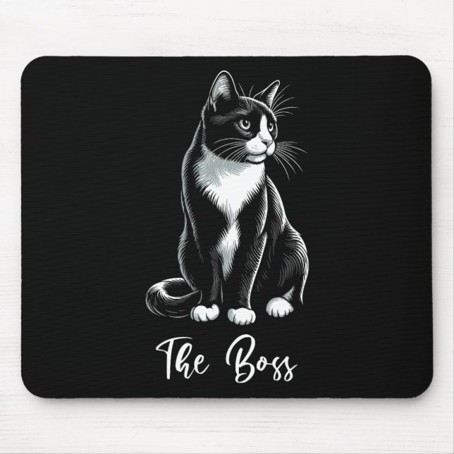 Tapis De Souris L'Amoureux des chats Boss Tuxedo Kitten Tuxedo Pro (Devant)