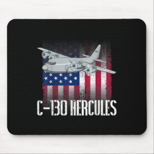 Tapis De Souris L'ancien combattant salé C-130 Hercules Drapeau am