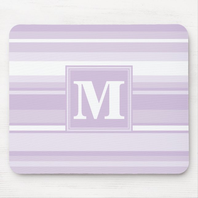 Tapis De Souris Landes violettes de chardon monogramme (Devant)