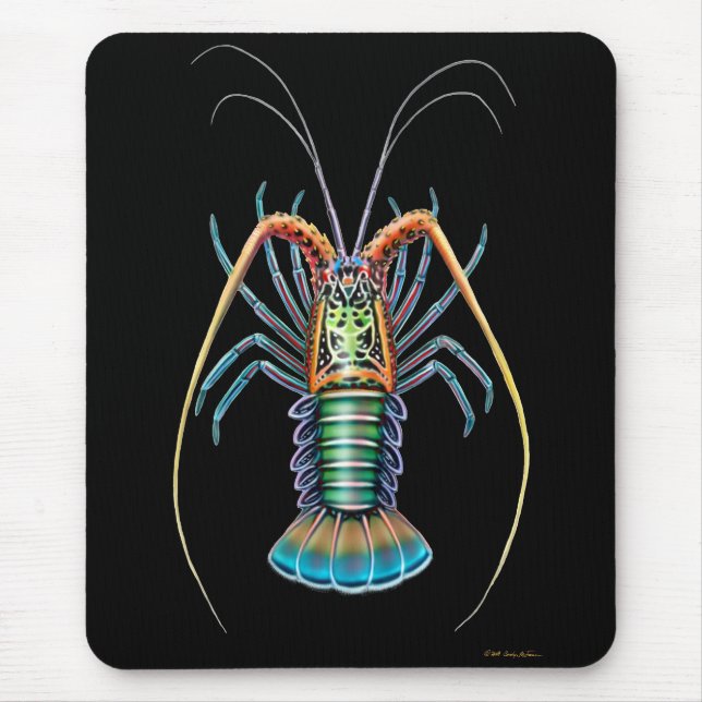 Tapis De Souris Langouste peinte Mousepad (Devant)