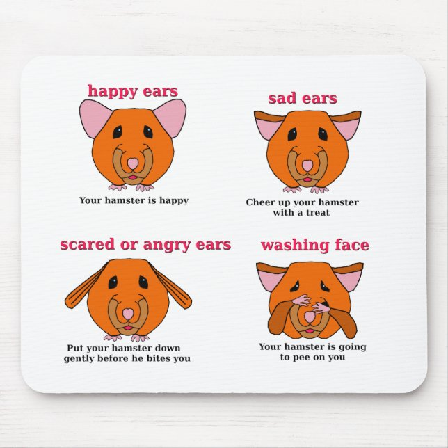 Tapis De Souris Langue de hamster (Devant)