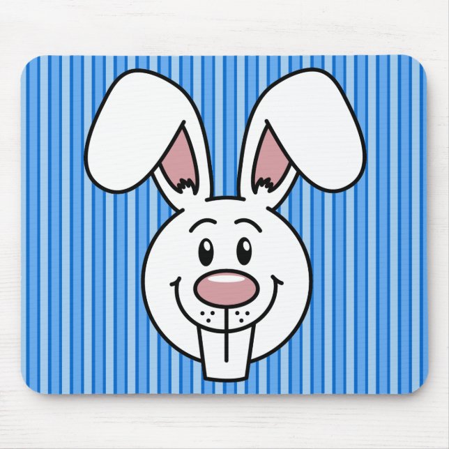 Tapis De Souris Lapin (bleu) Mousepad (Devant)